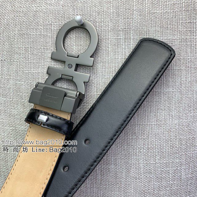 菲拉格慕男士皮帶 Ferragamo雙面牛皮紋理腰帶  jjp1925